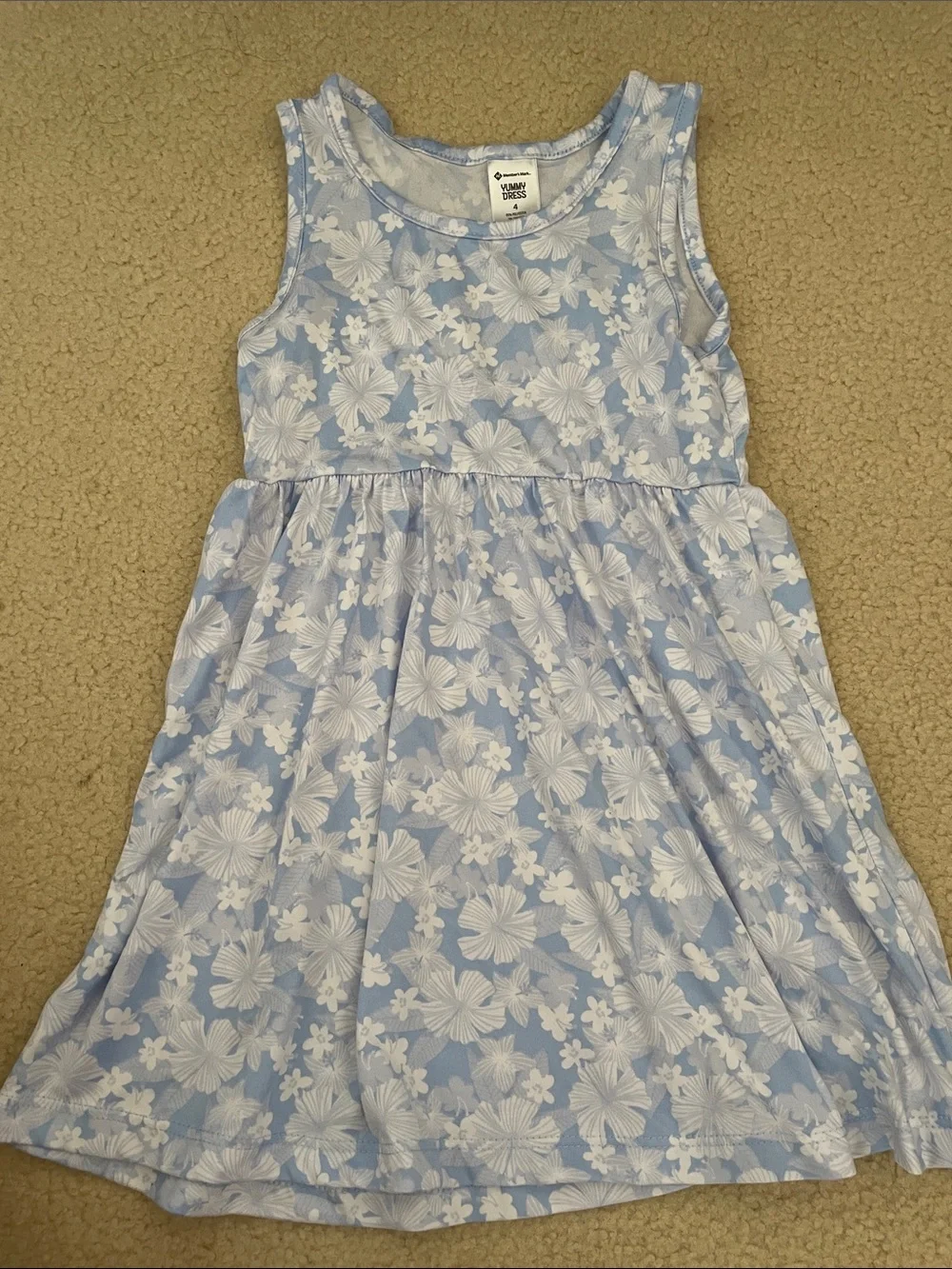 Girls Tank Dress Trio — Blue Floral, Pink Butterfly, Red Strawberry